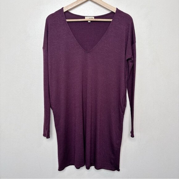 Aritzia Womens Xsmall Wilfred Free Vneck Long Sleeve Gail Dress - Picture 2 of 15